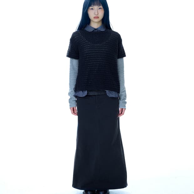 coyseio WAIST PANEL SKIRT WARM GREY