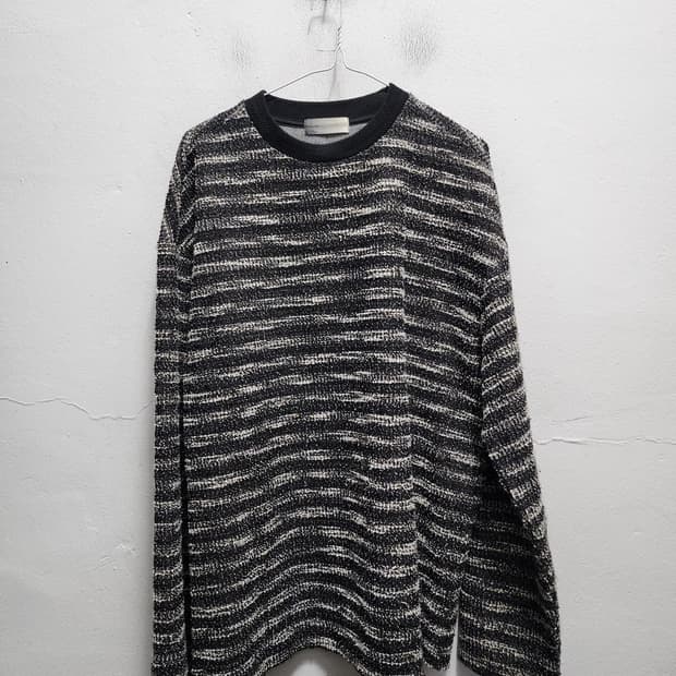 메종미네드 트위드 니트 긴팔티