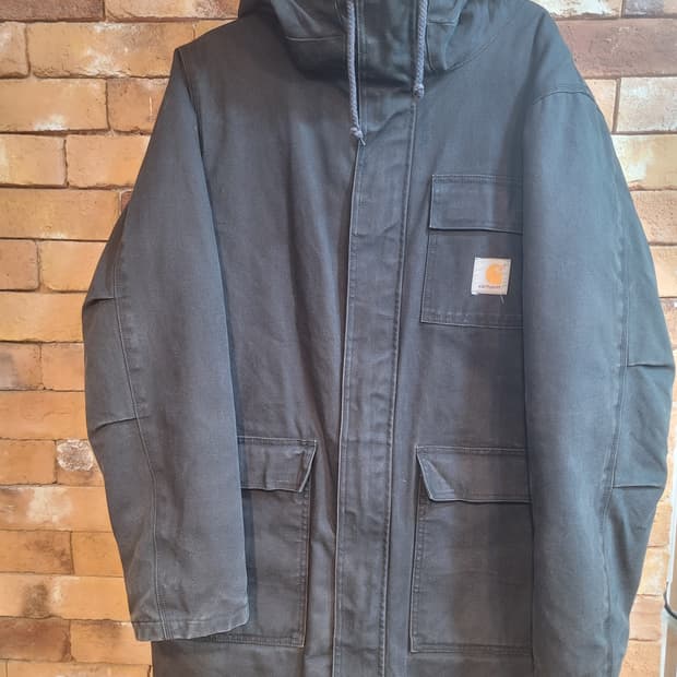 칼하트 WIP 시베리안 파카 블랙 S