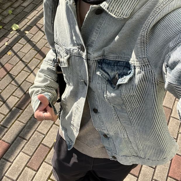 폴로 데님앤서플라이 패치워크 트러커자켓