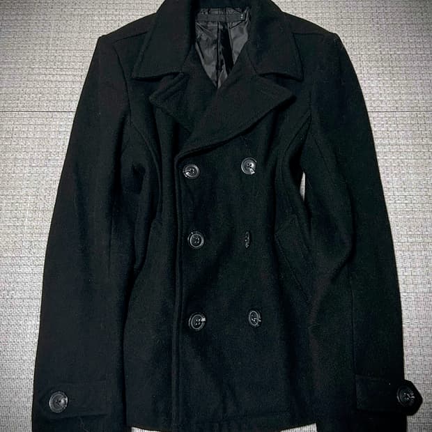 *rare design* 2000s fuga 블랙 더블버튼 피코트