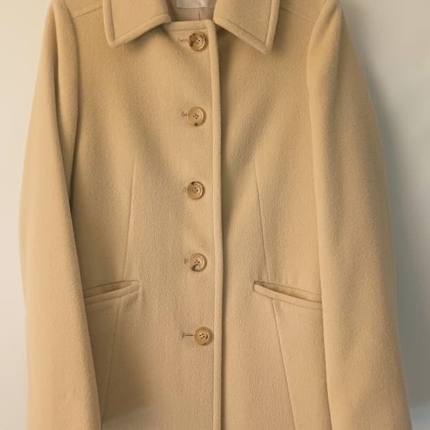 한섬 시스템 여성 베이지 울코트