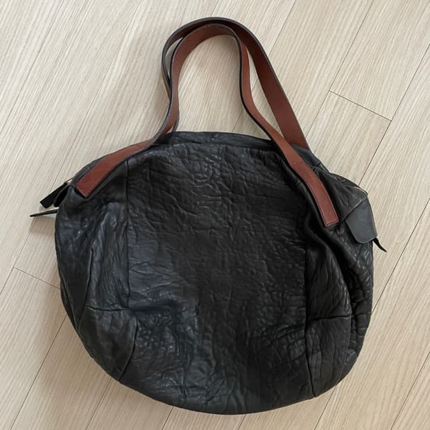 셀린느 풀그레인 레더 숄더백 볼링백