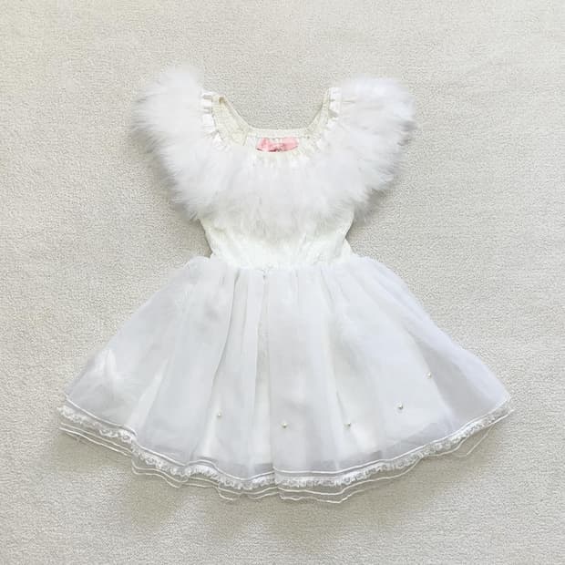 스완키스 엔젤릭스완 미니 퍼 원피스