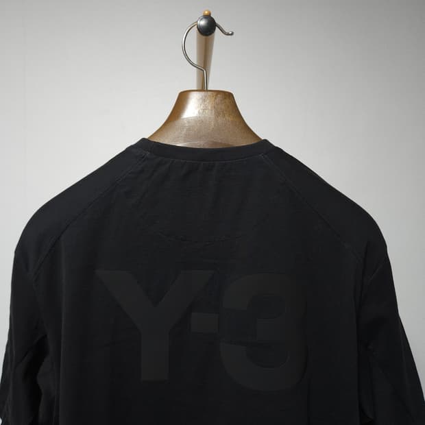 S ) Y-3 아디다스 요지 야마모토 클래식 백로고 반팔티 블랙
