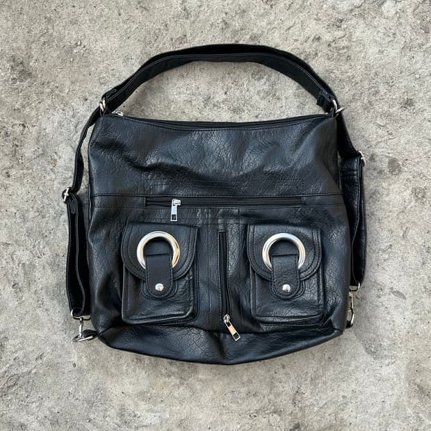 투웨이 레더 숄더 백팩