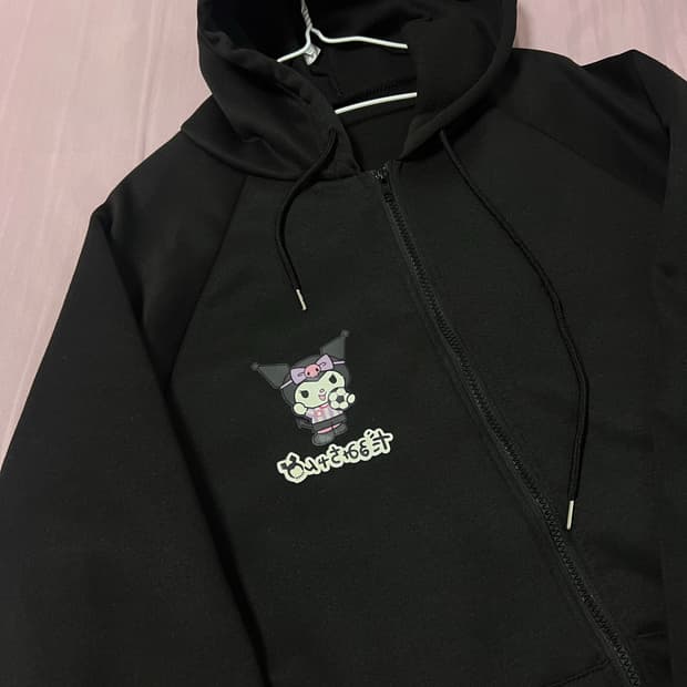 Vintage 쿠로미 기모 후드집업