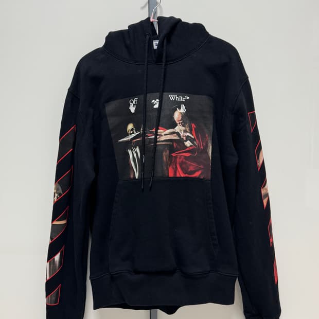 OFF WHITE 오프화이트 카라바지오 애로우 슬림 후드