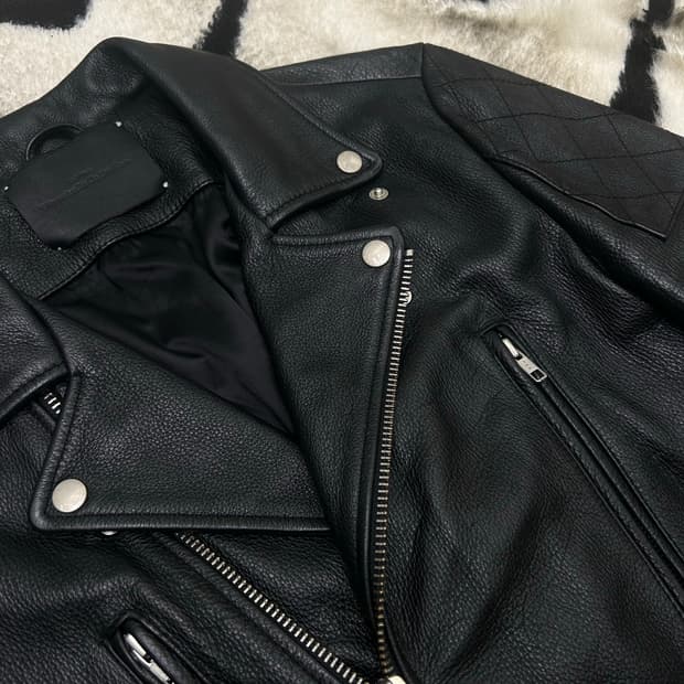 [L]비바스튜디오 레더 라이더 자켓/블랙