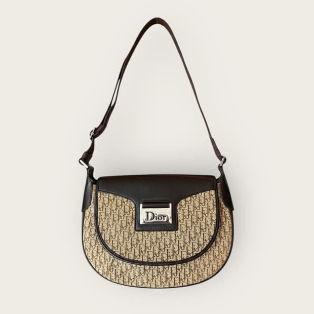 디올 2001AW 오블리크 레더 크로스백.숄더백