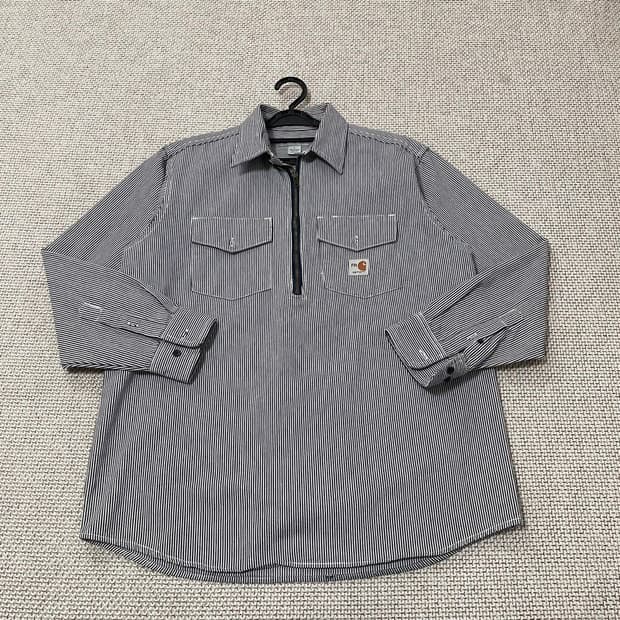 칼하트 스트라이프 반집업 셔츠 6382