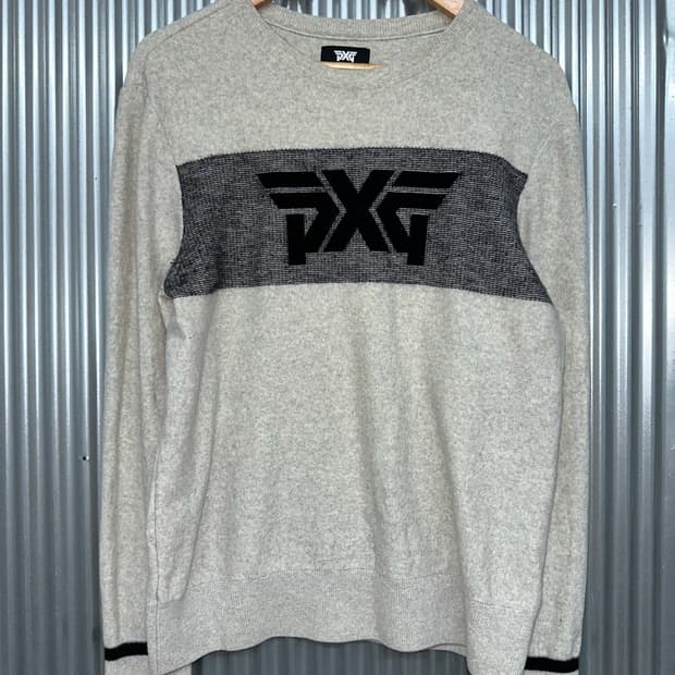 [XL] PXG 울 100% 로고 니트