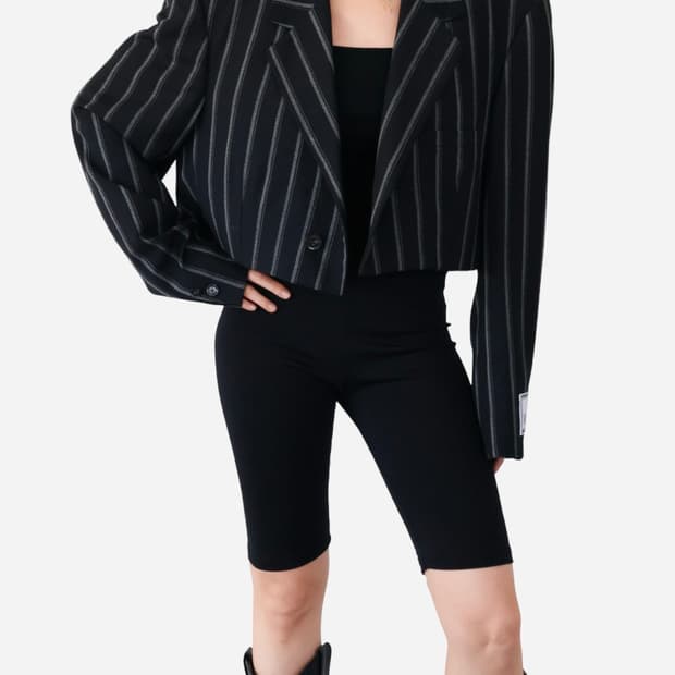 Gianni Versace Pinstripe Cropped Jacket 