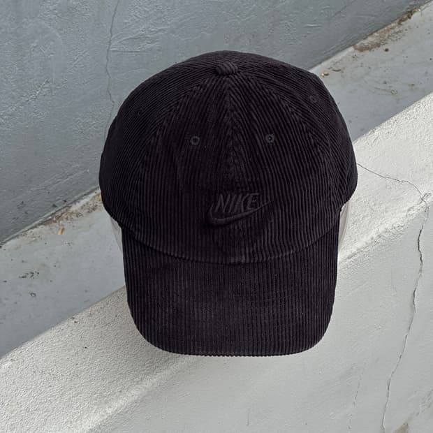 [M-L] 나이키 코듀로이 블랙 볼캡 모자