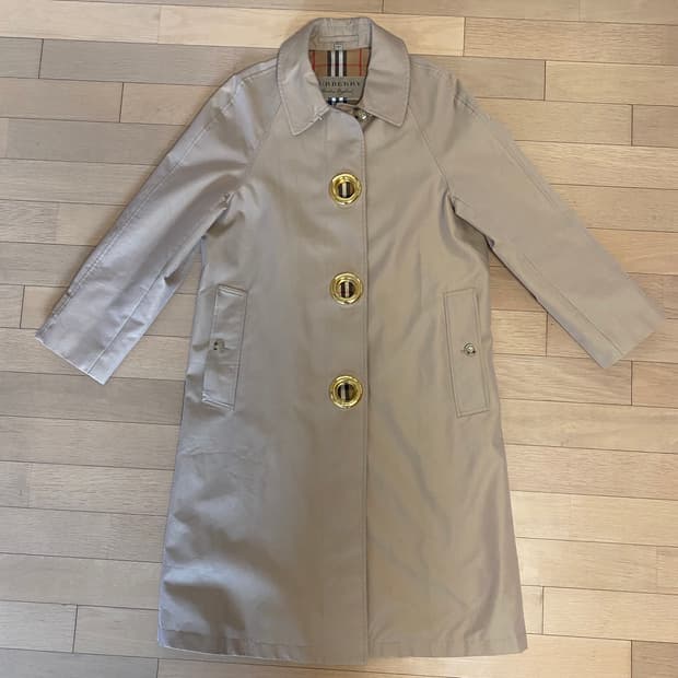 빈티지 버버리 그로멧 코트 UK8 