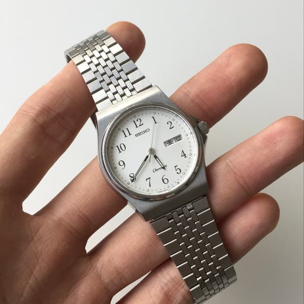 80s seiko chronos arabic index quatz