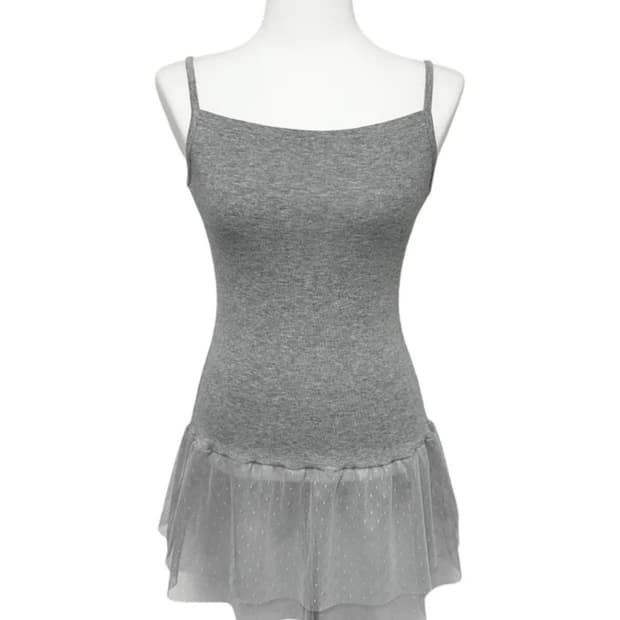 나시 도트 캉캉 원피스