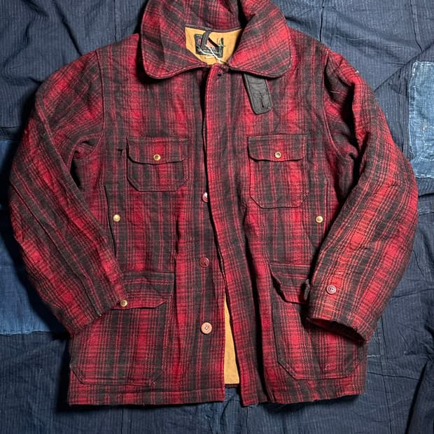 30-40‘s 울리치 플래드 체크 매키노 크루저 자켓 44
