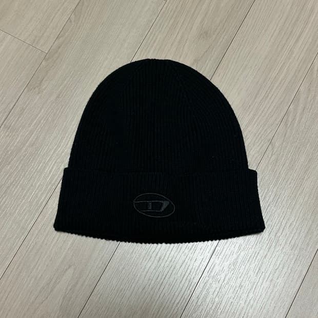 디젤 K-코더-풀리 B 립드 비니 D 자수 블랙 one size
