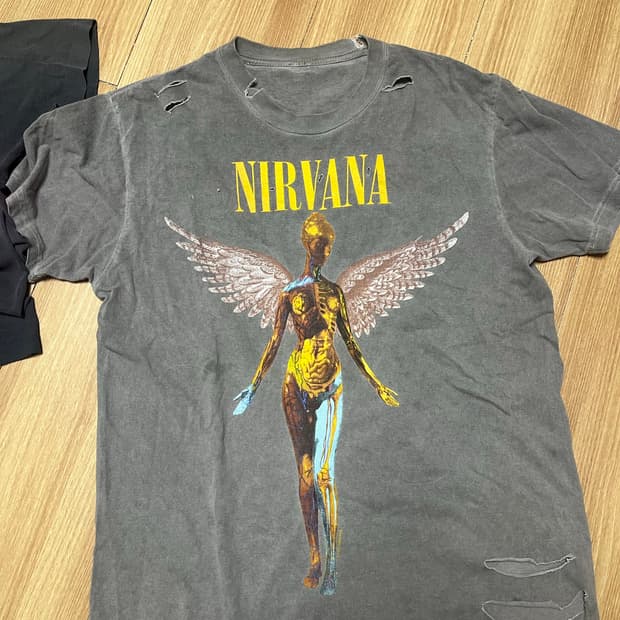 Nirvana 락 빈티지 티셔츠 