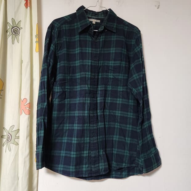 유니클로 체크 남방 긴팔 셔츠 M