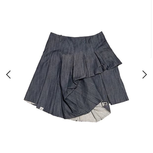 로레일즈 unbalanced pleats skirts