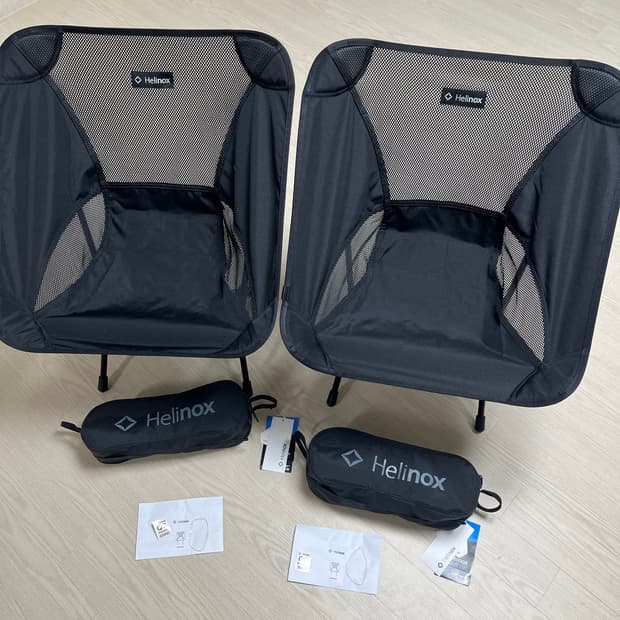헬리녹스 체어원 올블랙 2개