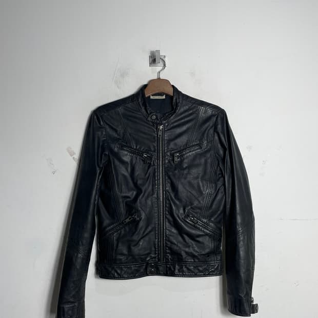 DKNY JEANS 레더 라이더 자켓