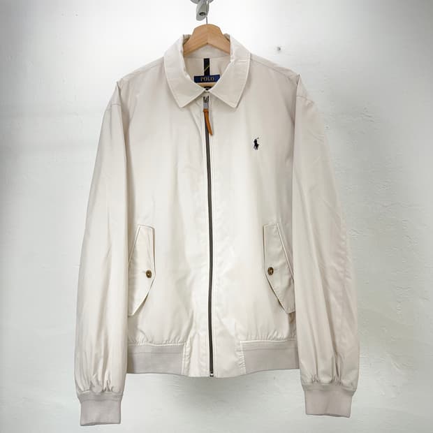 폴로 랄프로렌 오트밀 패커블 폴리쉘 보머 자켓