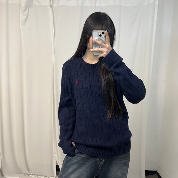 Polo Navy Cable Knit