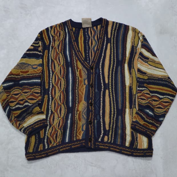 90's 쿠지 케이블 니트 가디건