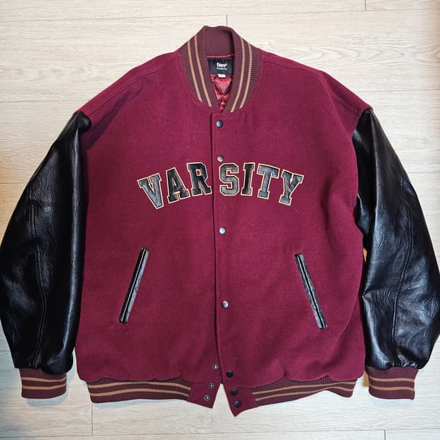 버건디 바시티 자켓 XL