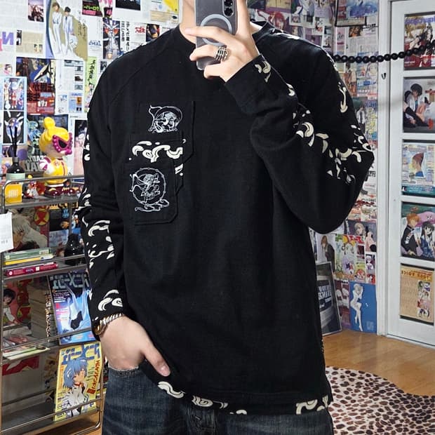 JPN 카라쿠리 타마시 오리엔탈 풍신 포켓 롱슬리브