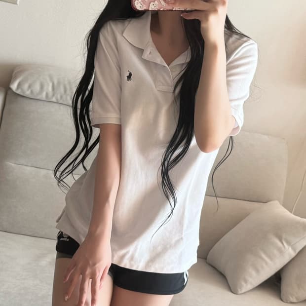 폴로 랄프로렌 화이트 반팔