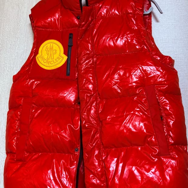 조끼패딩 레드