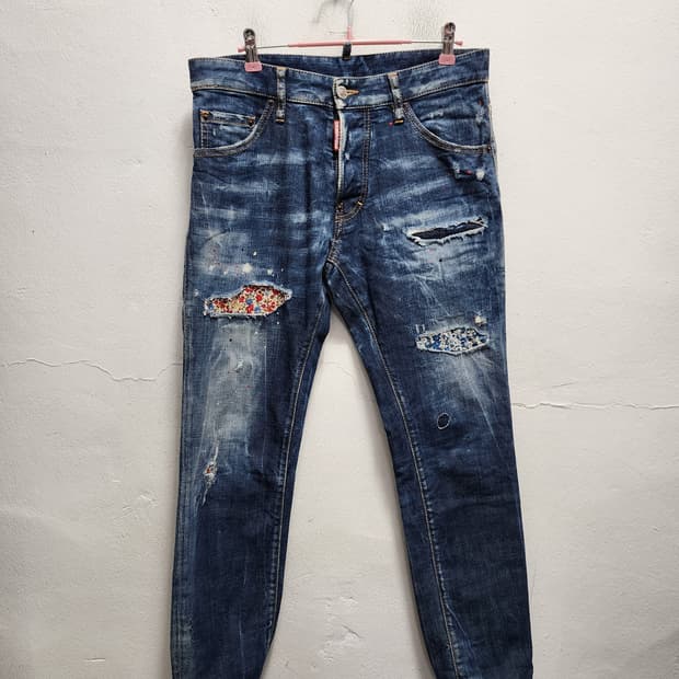 디스퀘어드2 원단덧댐 패치워크 청바지