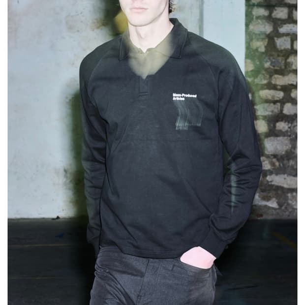 플라스틱프로덕트 COLLAR JERSEY (BLACK) S 새상품