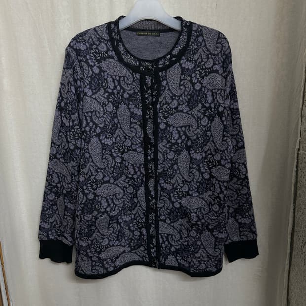 pursuit de ideal 페이즐리 가디건 