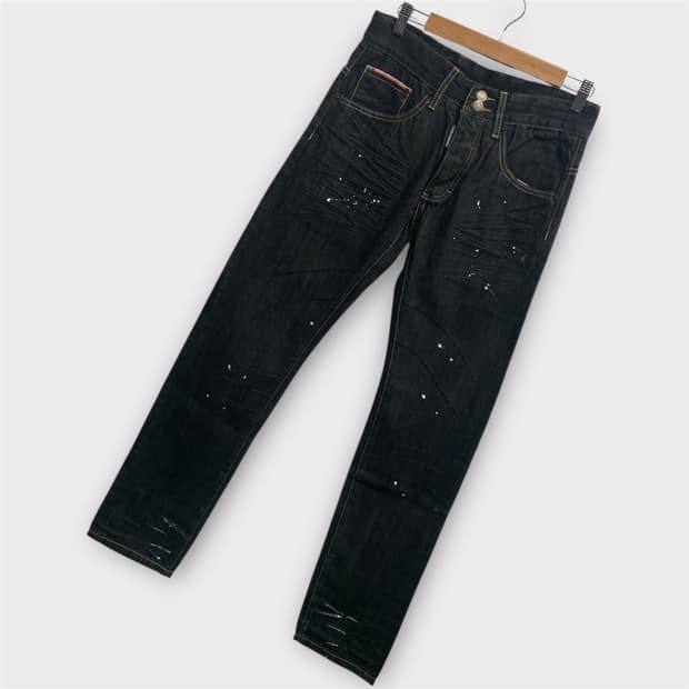 디스퀘어드2 페인팅 벨티드 데님팬츠-44사이즈