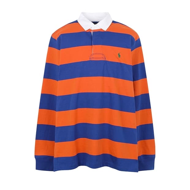 폴로 랄프 로렌 아이코닉 럭비 셔츠 컬리지 오렌지 클래식 아주르 팝니다.