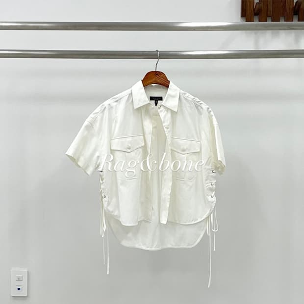 Rag & Bone side lace-up cupro shirt