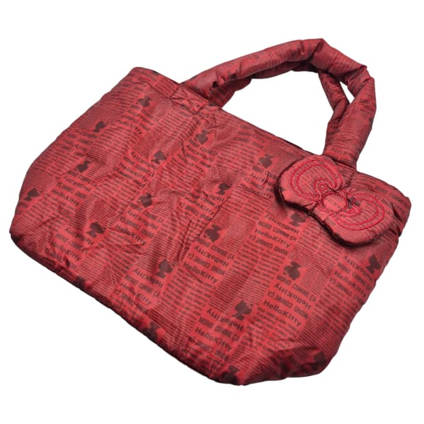 헬로키티 x 모노콤사 패디드 리본 빅 토트백