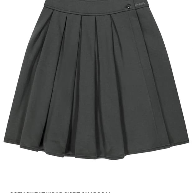 코이세이오 코지 스웻 랩 스커트 차콜