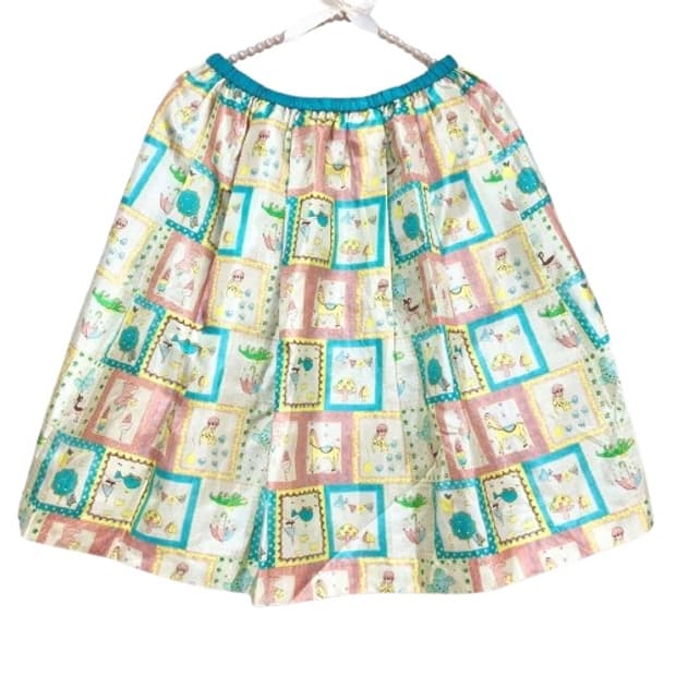 franche lippee 퍼즐 무늬 새틴 스커트