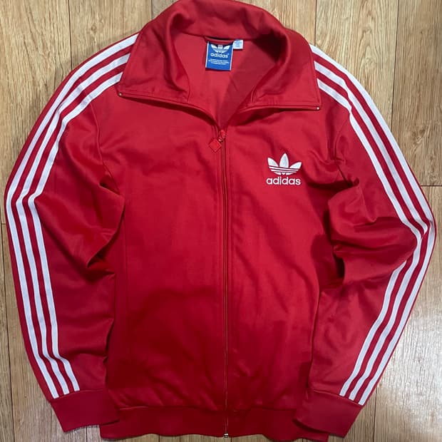 아디다스 유로파 레드 져지 110 트랙탑 자켓 2xl 흰빨 집업 츄리닝