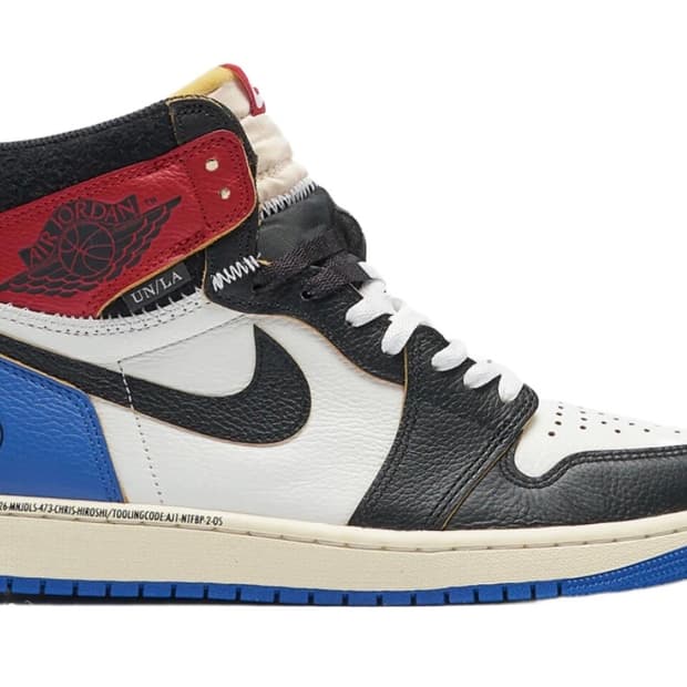 조던1 x 프라그먼트 x 유니온 LA 블랙 바시티 레드 [265]