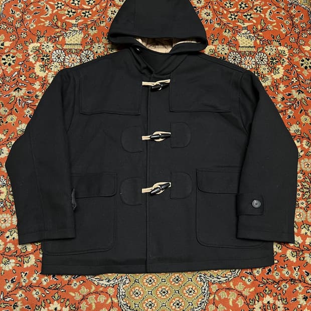 [FREE] ORDA 네이비 오버핏 반 더플 코트