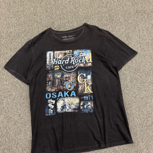 L)하드락 빈티지 OSAKA시티 프린팅 반팔 티셔츠