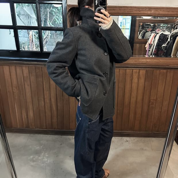 TOMMY HILFIGER high neck quilted coat