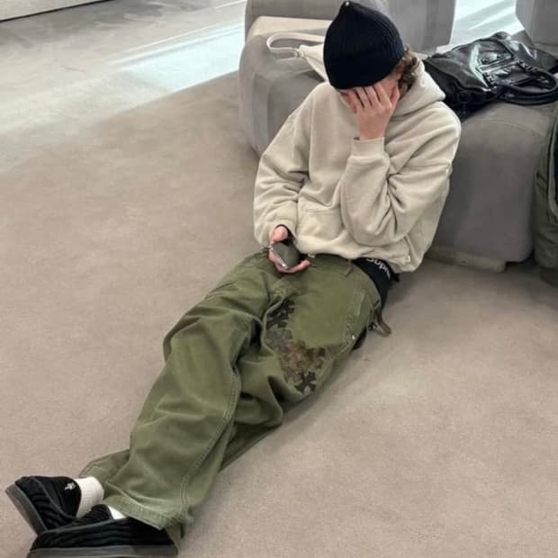 [XXL] 90s 빈티지 러셀 후드 베이지